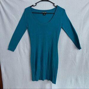 GUESS • Turquoise Teal Bodycon Sweater Dress